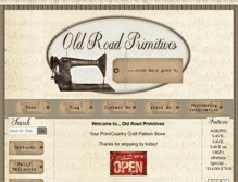 Tablet Screenshot of oldroadprimitives.com